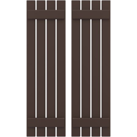 Ekena Millwork Americraft 4-Board, 2 Batten Exterior Real Wood Spaced Board-n-Batten Shutters, ARW101SB415X39TBH, PR ARW101SB415X39TBH